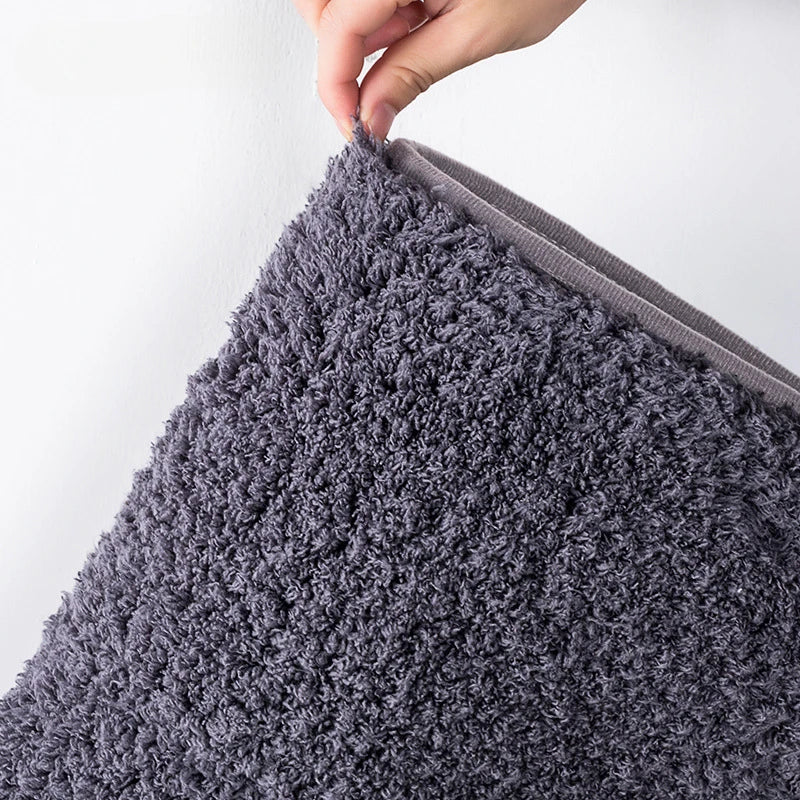 Soft Absorbent Bathroom Mat – Furry Non-Slip Shower & Toilet Rug