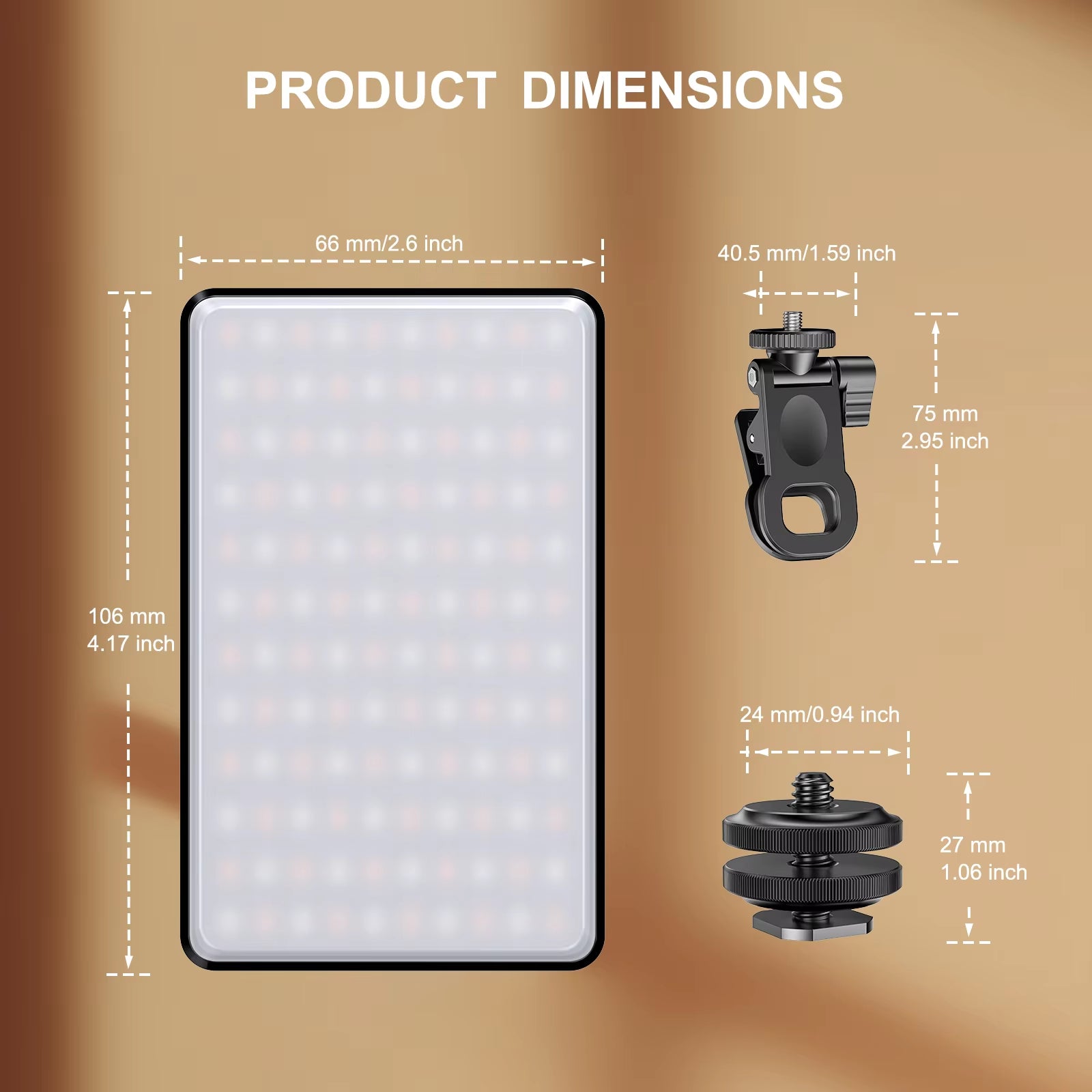 ST-120 LED Video Light Fill Light Rechargeable 3000 Mah Ajusted 3 Light Modes CRI95 Portable Mini Selfie Light 2500-9000K