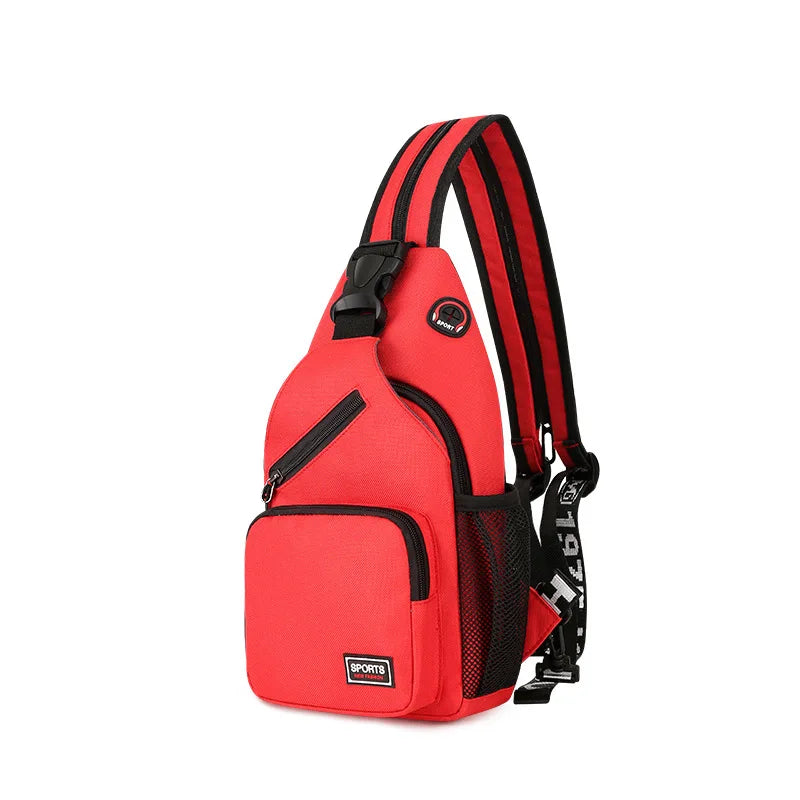 Men’s Large Capacity Chest Bag – One Shoulder Crossbody for Outdoor & Sports