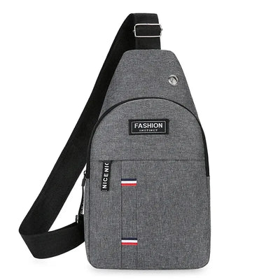 Men’s Large Capacity Chest Bag – One Shoulder Crossbody for Outdoor & Sports
