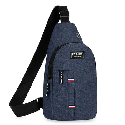Men’s Large Capacity Chest Bag – One Shoulder Crossbody for Outdoor & Sports
