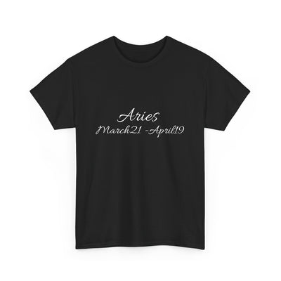 Aries Sign Tee – Unisex Heavy Cotton Astrology T-Shirt