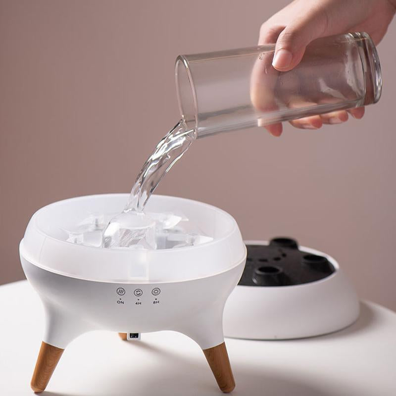 New Dynamic Multi-Spray Aromatherapy Machine Desktop Flame Humidifier Household Large Fog Colorful Light Remote Control Aroma Diffuser Jellyfish Aroma Jellyfish Diffuser Multifunction