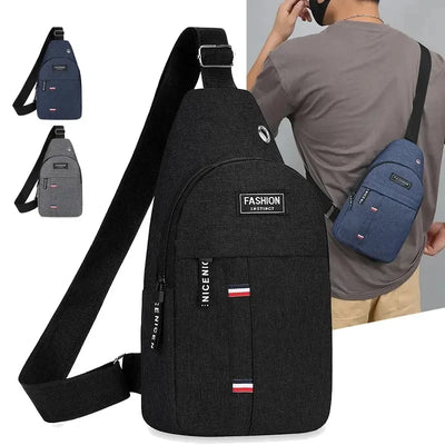 Men’s Large Capacity Chest Bag – One Shoulder Crossbody for Outdoor & Sports