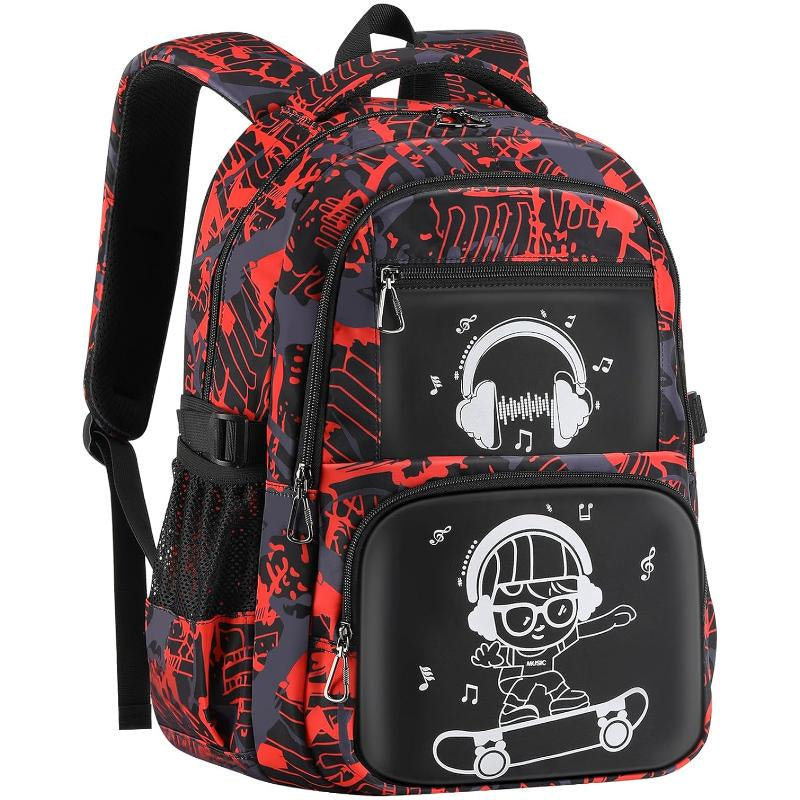 School Backpack for Boys Backpacks for Kids Camo Bookbag Teens Middle School Bags Waterproof Travel Backpack