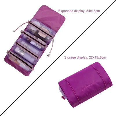 Cosmetic Bag PU Leather Large-capacity Travel Cosmetics Storage Bags Women Portable Handbag Multifunction Waterproof Washing Bag