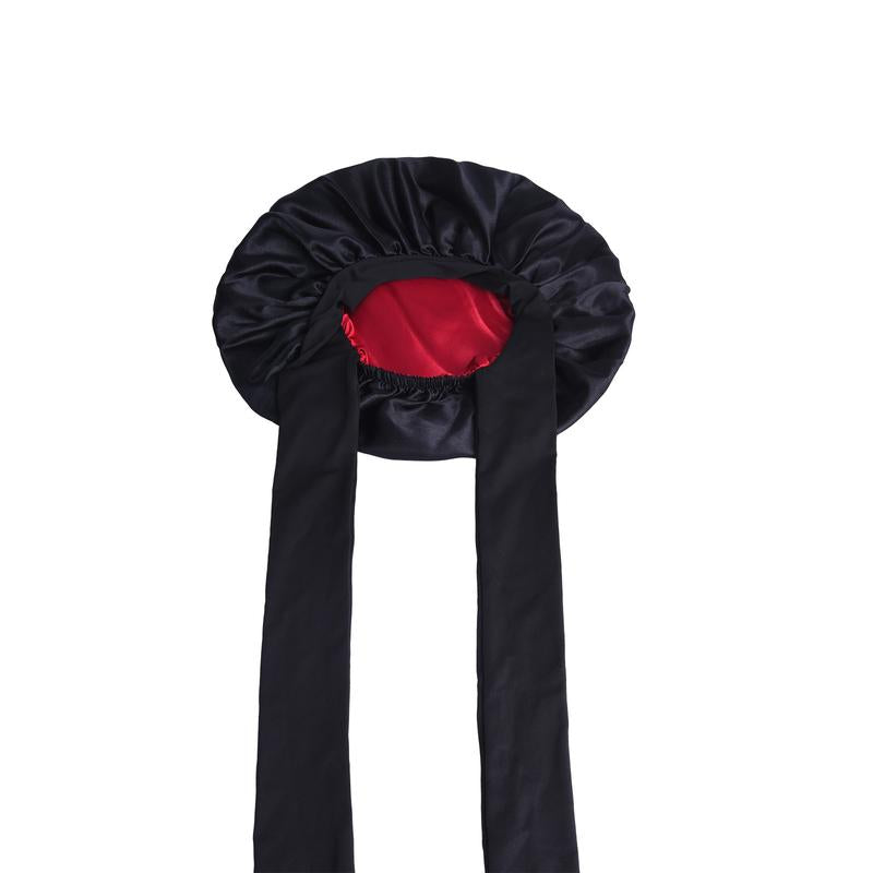 Silk Bonnet Satin Bonnet Hair Bonnet for Sleeping Double Layer Hair Bonnet with Elastic Tie Band for Women Natural Curly Hair(Pink,Black,Blue，Brown)