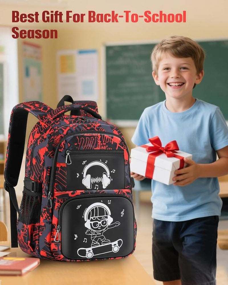 School Backpack for Boys Backpacks for Kids Camo Bookbag Teens Middle School Bags Waterproof Travel Backpack