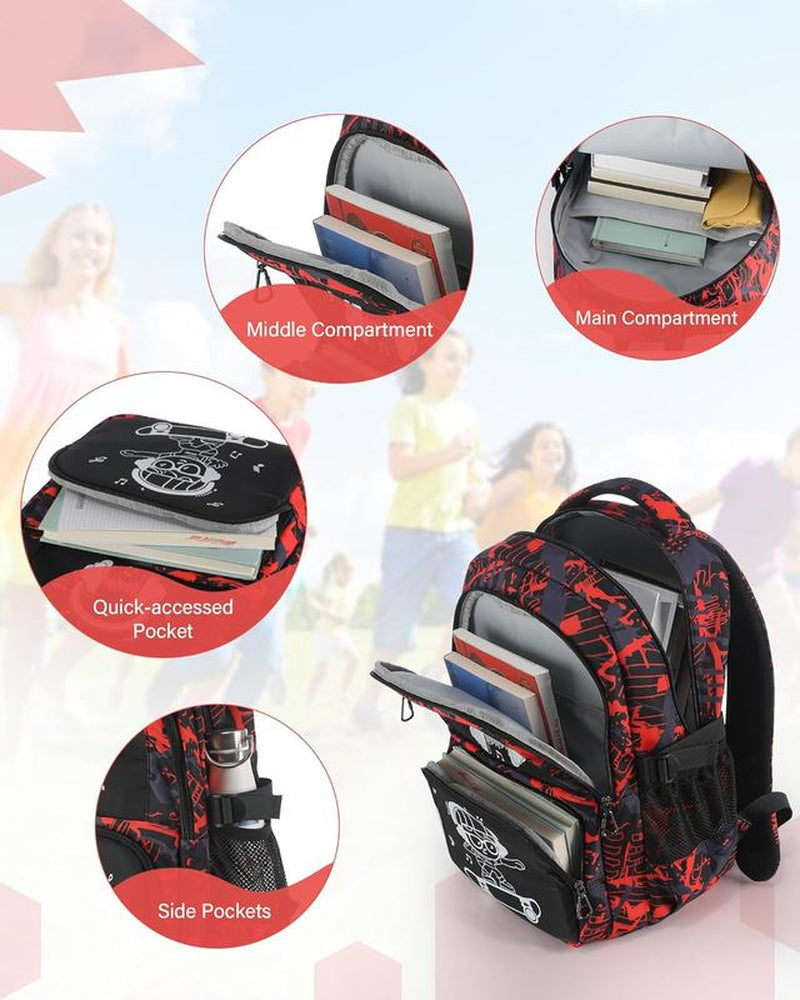 School Backpack for Boys Backpacks for Kids Camo Bookbag Teens Middle School Bags Waterproof Travel Backpack