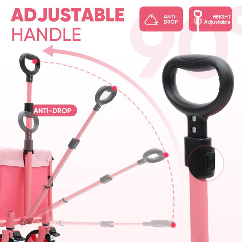 Sekey/Sunula 3021 Folding Wagon 220Lbs, 130L, Collapsible, Beach, Garden, Utility, Camping, Shopping, Transport Cart