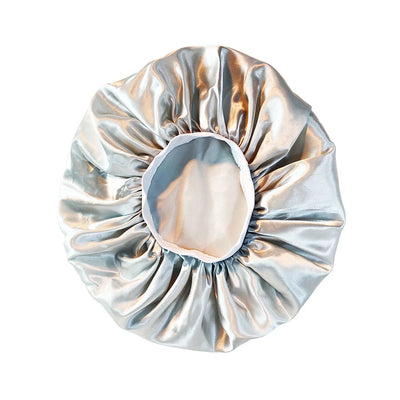 Women’s Oversized Satin Sleep Bonnet – Soft, Elastic Night Cap for Hair Protection
