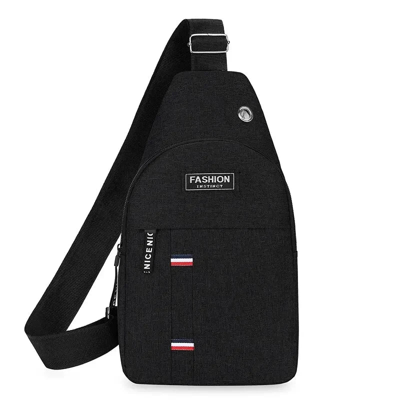 Men’s Large Capacity Chest Bag – One Shoulder Crossbody for Outdoor & Sports
