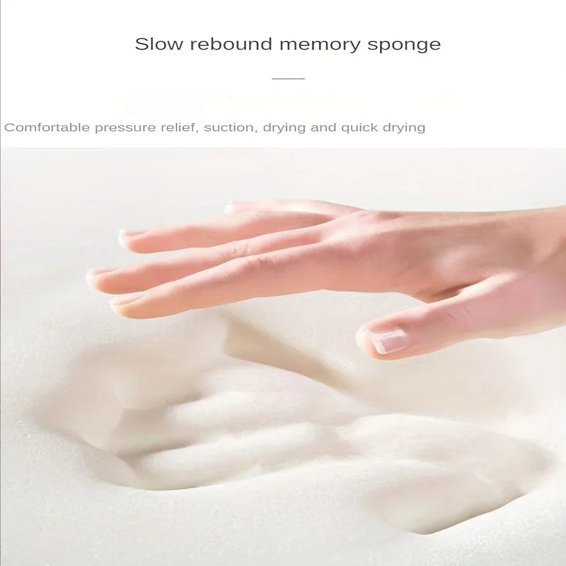 Soft Absorbent Bathroom Mat – Furry Non-Slip Shower & Toilet Rug