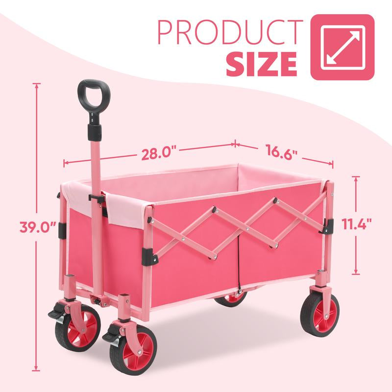 Sekey/Sunula 3021 Folding Wagon 220Lbs, 130L, Collapsible, Beach, Garden, Utility, Camping, Shopping, Transport Cart