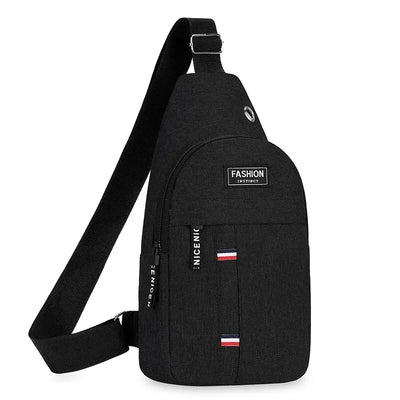 Men’s Large Capacity Chest Bag – One Shoulder Crossbody for Outdoor & Sports