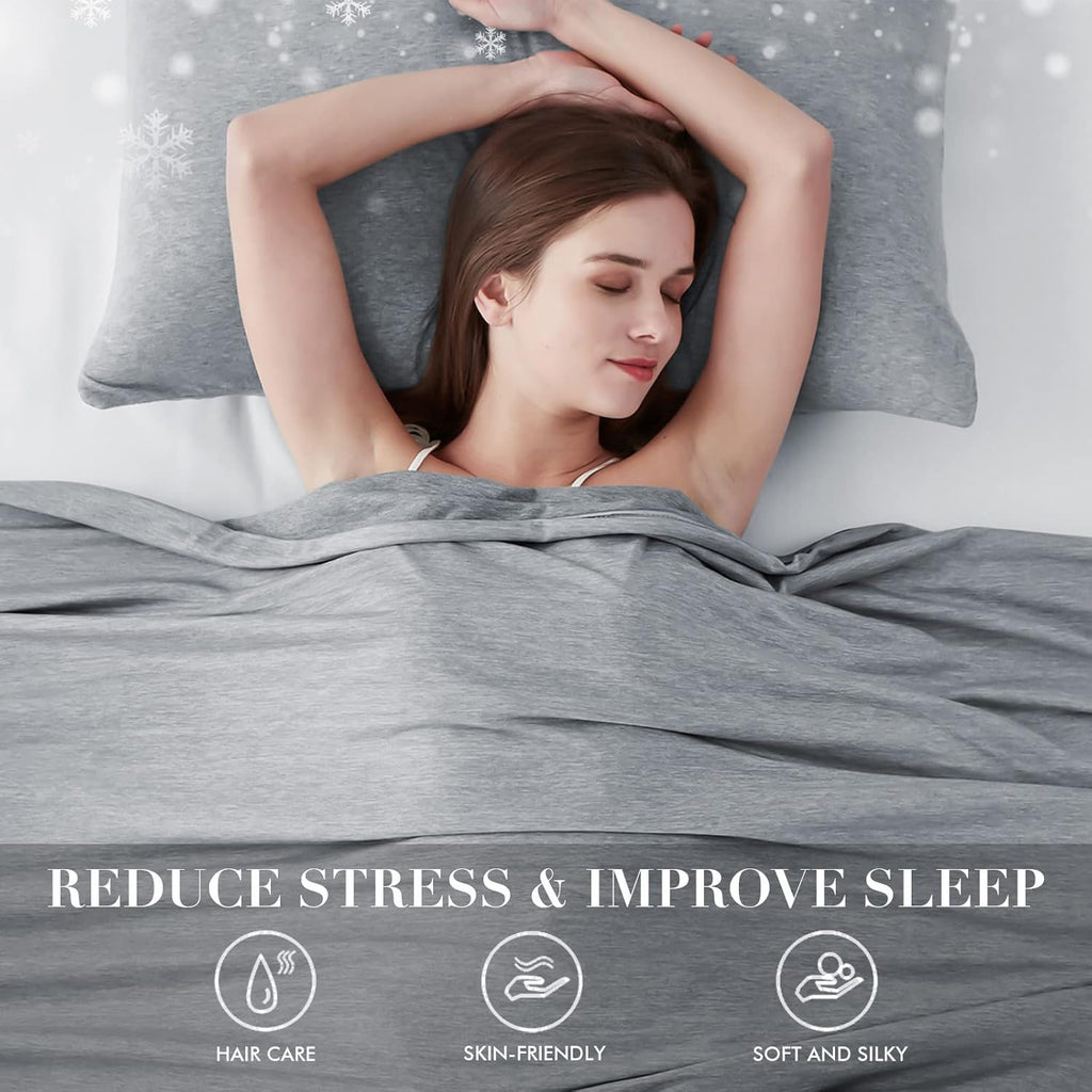 Cooling Blanket Keep Cool in Hot Summer, 51 X 67In Twin or Baby Size Blanket for Adults, Children, Babies Japanese Q-Max 0.5 Technology Arc-Chill Cooling Fiber, Breathable Comfortable All-Season-Gray