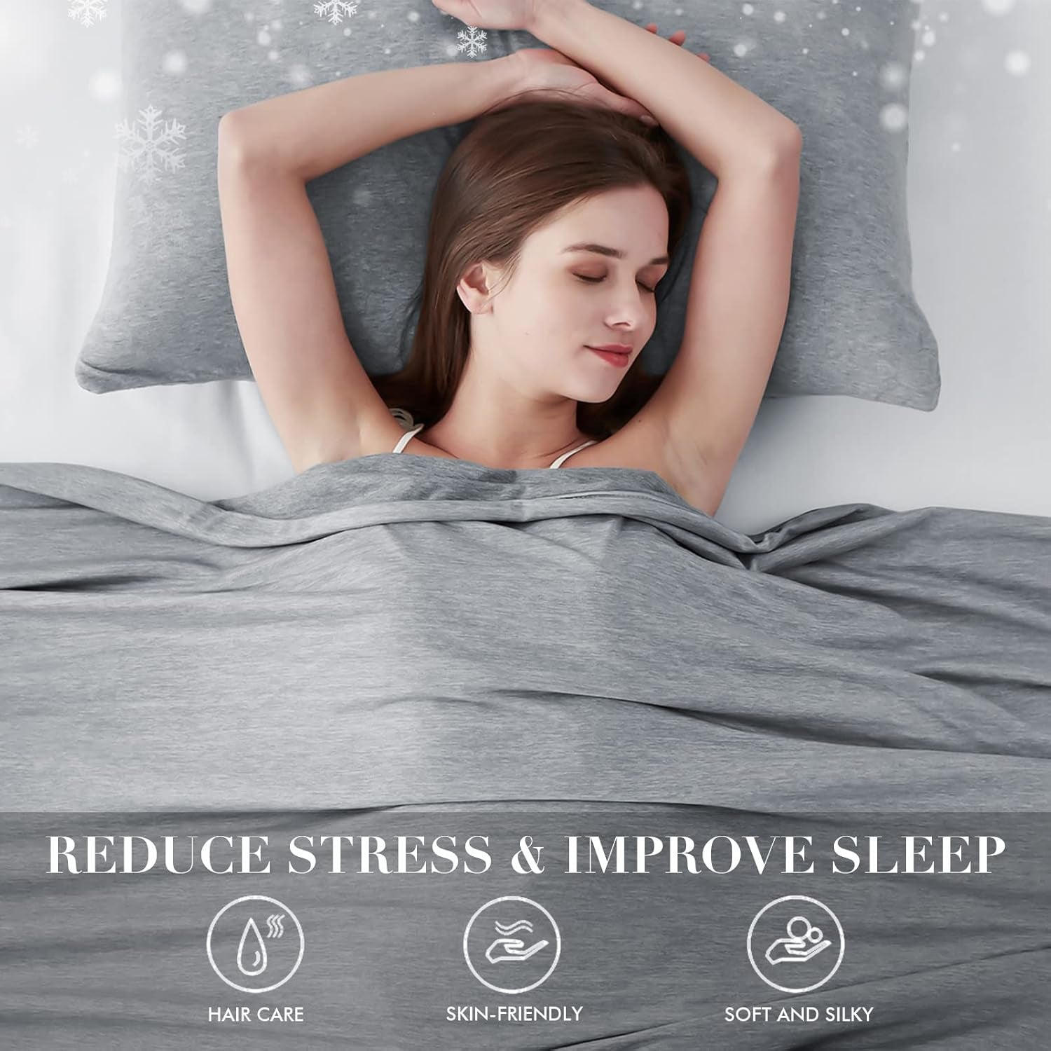 Cooling Blanket Keep Cool in Hot Summer, 51 X 67In Twin or Baby Size Blanket for Adults, Children, Babies Japanese Q-Max 0.5 Technology Arc-Chill Cooling Fiber, Breathable Comfortable All-Season-Gray