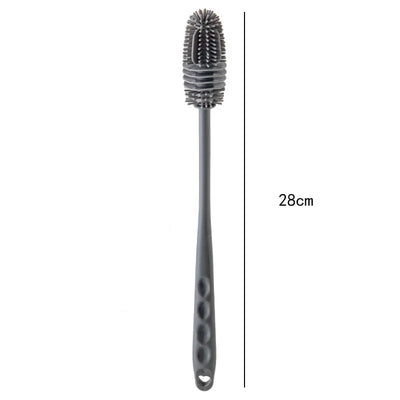 Silicone Bottle Brush – Long Handle Cleaner for Milk Bottles, Glasses & Cups