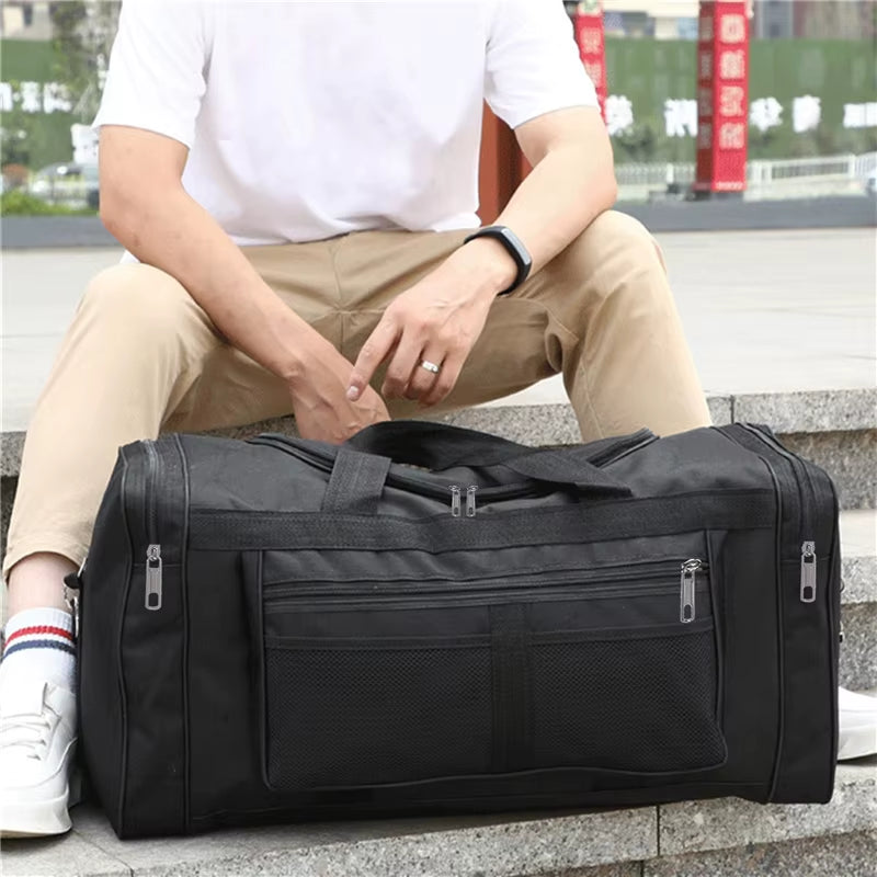 Women Men Nylon Travel Duffel Bag Carry on Luggage Bag Men Tote Large Capacity Weekender Gym Sport Holdall Overnight Bag Pouches